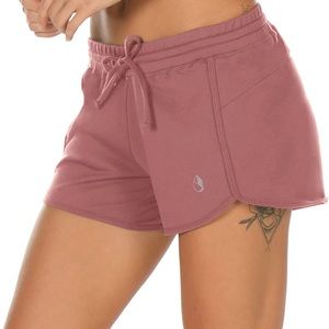 Icyzone Mauve Athletic Lounge Shorts